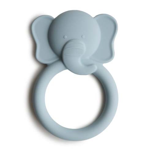 Mushie Baby Elephant Silicone Teether (Cloud)