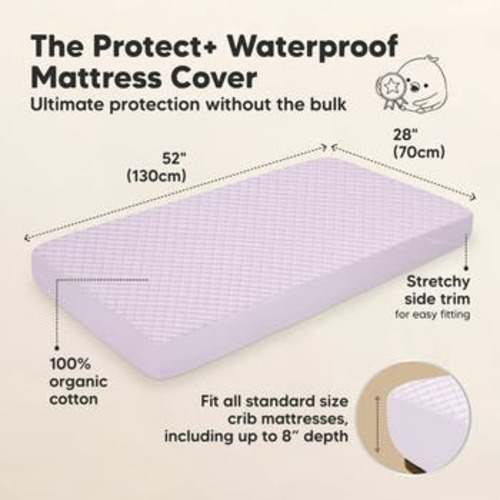 2-Pack Quin Protect+ Waterproof Crib Mattress Protector