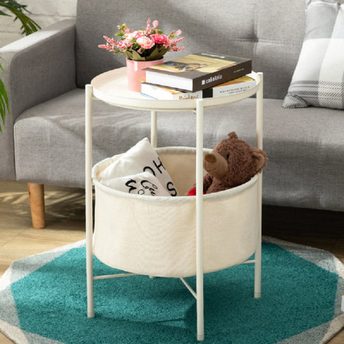 Ebern Designs Serik Iron Tray Top End Table with Storage & Reviews | Wayfair
