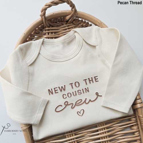Embroidered New to the Cousin Crew ONESIES® brand Big Cousin Little Cousin Pregnancy Announcement to Family Grandparents D27