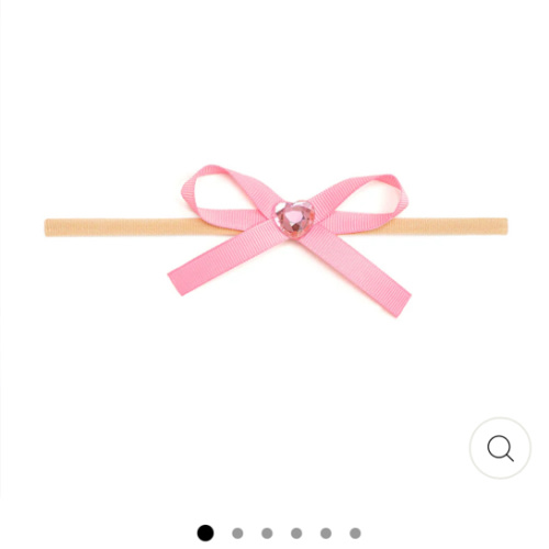 Dainty Heart Bow Baby Headband