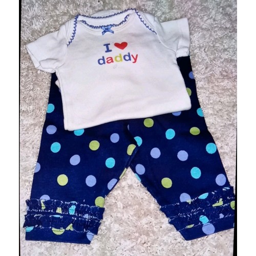 Carter's Baby Girl Top & Gerber Bottoms Both In EUC,Size Newborn