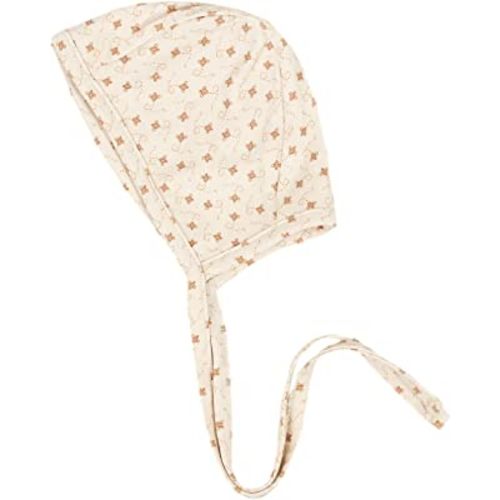 Copper Pearl Baby Bonnets: Ultra-Soft, Comfy to Wear, Tie-On Infant Sun Hat for Protection Against UV Rays, Trendy Coordinating Designs Swaddles, 6-12 Months - Hunnie