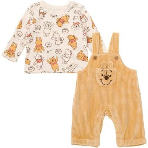 Disney Winnie the Pooh Baby Corduroy Ribbed Overall and and T-Shirt Newborn to Infant