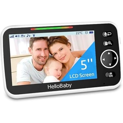 HelloBaby HB6550 2025 Monitor Only - HB6550 Replacement Monitor 𝑶𝒏𝒍𝒚 𝒇𝒐𝒓 𝑯𝑩6550 Camera, 5" Display, Parent Unit, HB6550 Replace Screen, 𝑵𝒐𝒕 𝒇𝒐𝒓 𝑯𝑩6351-2/𝑯𝑩6250