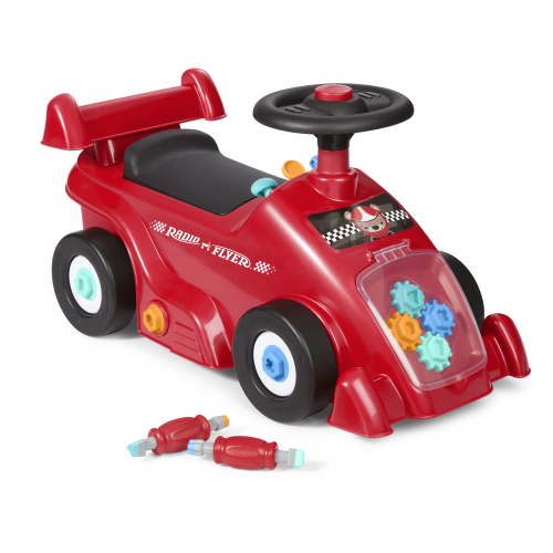 Radio Flyer Pit Stop Play, Racecar with Tools for Toddlers