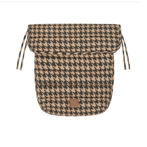 Black Houndstooth Linen Pram Cosy