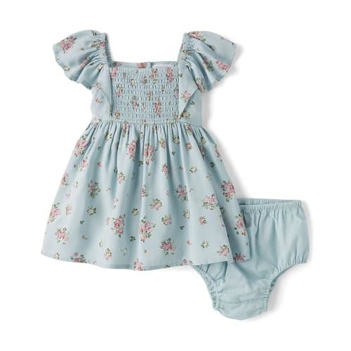 The Children's Place Baby-Girls and Newborn Short Sleeve Ruffle Dress