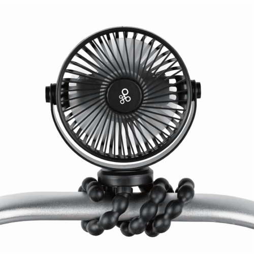 Primo Passi Portable Baby Stroller Fan, Flexible Tripod Clip Fan, Black