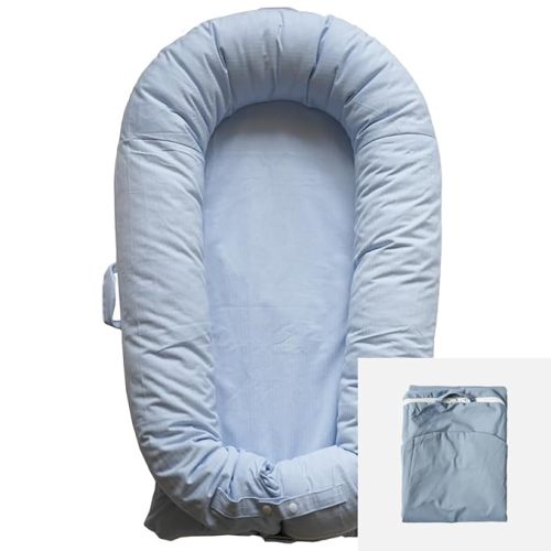 Deluxe Lounger Cover | 100% Cotton Baby Lounger Cover for Dockatot Deluxe+ (ElsaBlue)