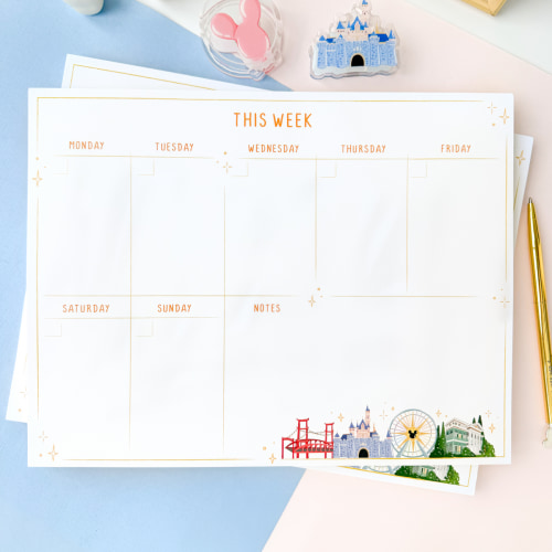 DLR Park Landmarks Undated *Weekly* Planner Notepad