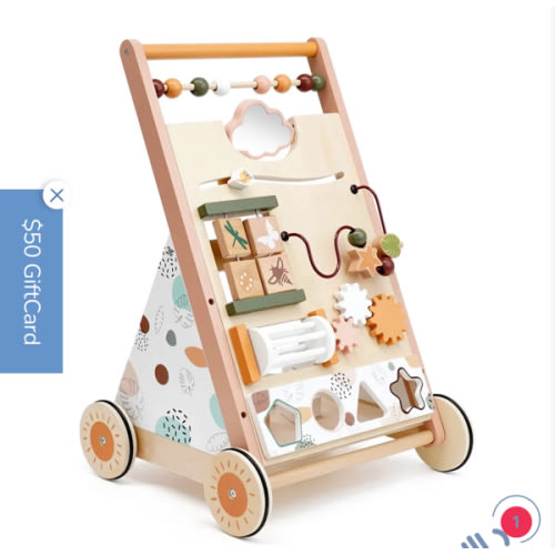 Wooden Baby Walker Push Toy with Montessori Activities | Adjustable Speed – Joyreal