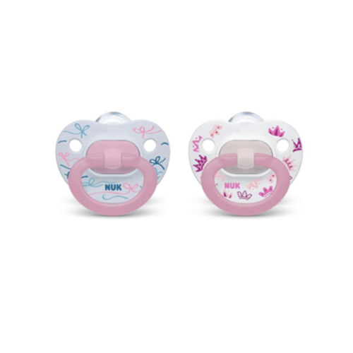 NUK Comfy Orthodontic Pacifiers, Pink Assorted, 18-36 Months, 2 Count