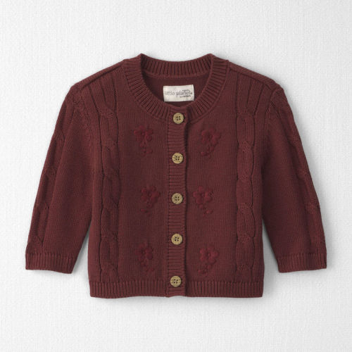 Baby Girl Organic Cotton Sweater Knit Embroidered Cardigan | Carter’s Oshkosh Canada