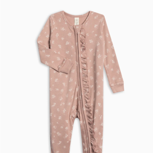Neve Ruffle Zipper Footie