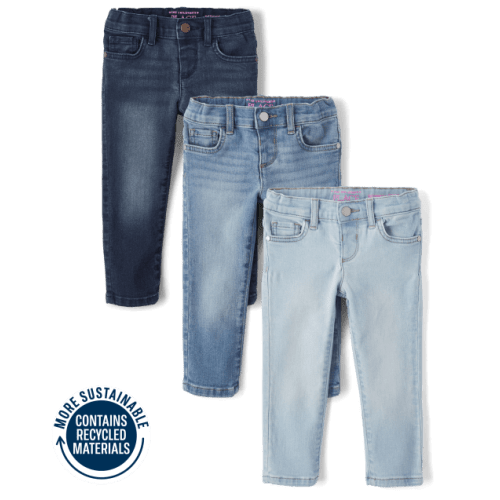 Toddler Girls Skinny Jeans 3-Pack - Multi