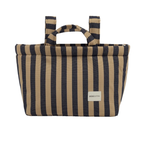 Stroller Carry Bag - Navy + Caramel · Minicoton