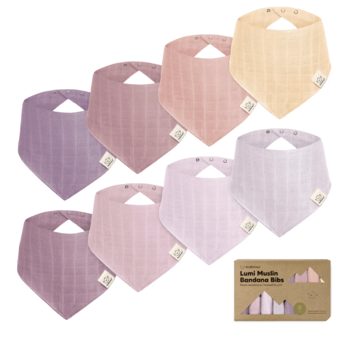 8-Pack Lumi Muslin Bandana Bibs
