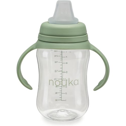 Nouka Gobelet en Tritan à bec souple | Anti-fuite et prise en main facile | Poignées amovibles | Mousse