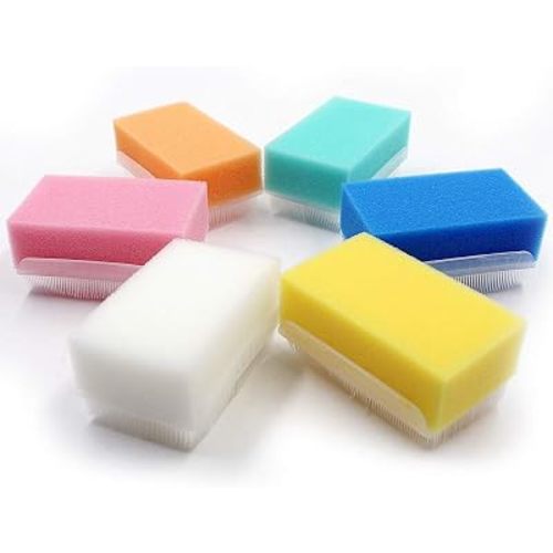 ARGOMAX Baby Bath Sponge Brush, 6-Piece Soft Foam Set