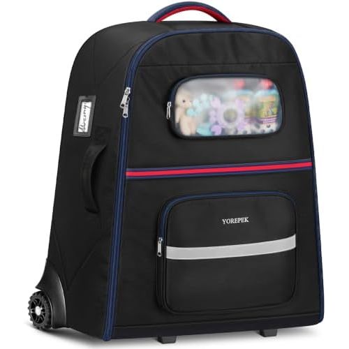 YOREPEK Padded Stroller Travel Bag with 2 Large Wheels, Extendable Handle