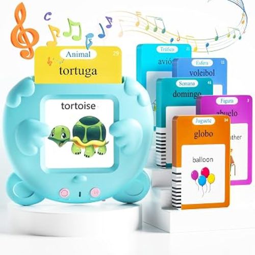Spanish and English Talking Flash Cards for Toddlers, 510 Sight Words