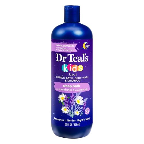 Dr Teal`s Kids 3-in-1 Bubble Bath, Body Wash & Shampoo Sleep Bath (1) 20 Fluid Ounce Bottle