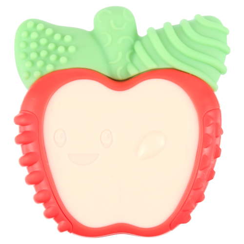 Infantino Lil' Nibbles Vibrating Apple Teether, Teething Relief, 6-12 Months, Red
