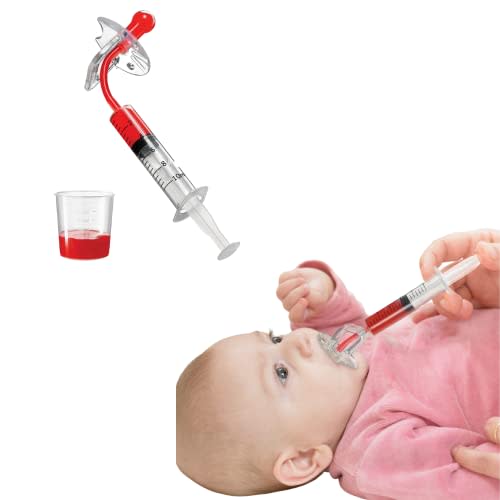 Baby Medicine Syringe Pacifier for Oral Feeding, Liquid Baby Medicine Dispenser Newborn & Infant Medicine Syringe, Baby Essentials Medicine Pacifier (1 Pk)