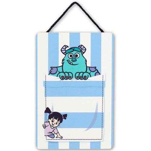 Disney Pixar Monsters, Inc. Sully Pocket Hanging Wood Wall Decor - Adorable Sully and Boo Sign for Home