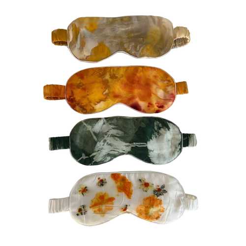 Plant dyed silk eye mask