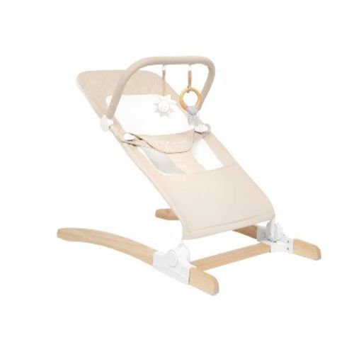 Baby Delight Alpine Wooden Deluxe Portable Bouncer - Organic Oat