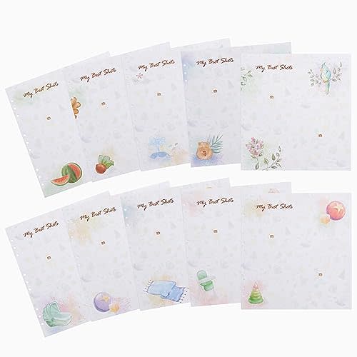 Yulka Crafts Baby Memory Book Extra Pages for Photos – Baby Book “Choose Joy” | 10 Additional Paper Sheets for Loose-Leaf Baby Photo Album Keepsake Journal for Newborn Girls Boys | Refill Paper Set