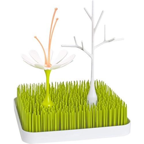 Boon Grass Countertop Drying Rack Bundle - Includes Grass, Stem, and Twig - Capacity for 4 Baby Bottles and Baby Accessories - Baby Bottle-Feeding Supplies - 9.5 x 9.5 x 3