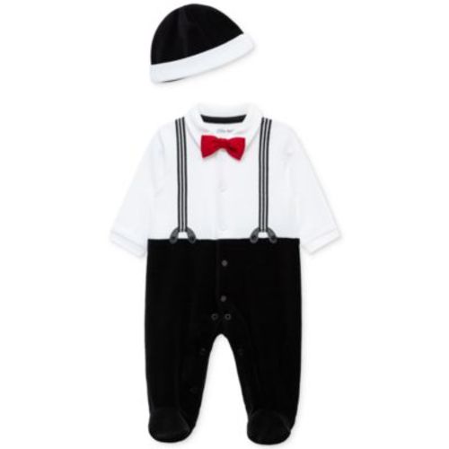 Baby Boys Party Footed Coverall & Hat, 2 Piece Set