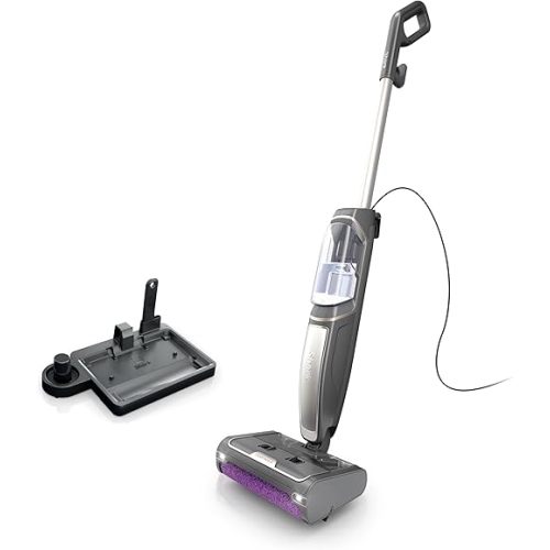 Shark Steam Pickup Lightweight 3-in-1 Steam Mop Cleaner Picks Up Debris, Deep Scrubs & Steam Sanitizes - All At Once for Home with Sealed Hard Floors like Hardwood, Tile & Laminate, SD201