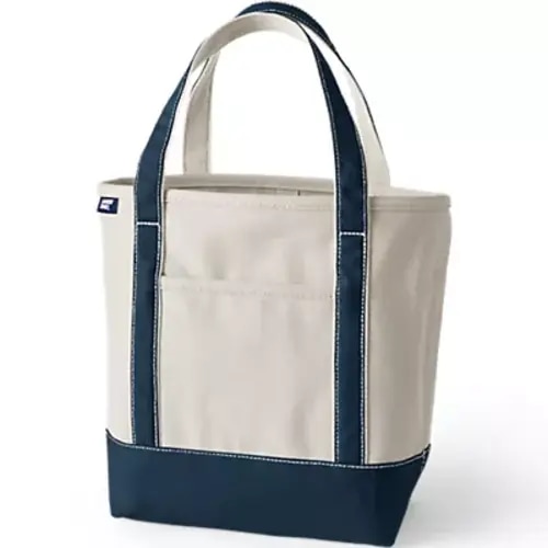Medium 5 Pocket Open Top Canvas Tote Bag | Lands' End