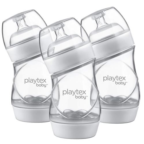 Playtex Baby VentAire Complete Tummy Comfort Baby Bottles, Anti-Colic & Anti-Reflux, Clear, 6 Oz, 3 Count
