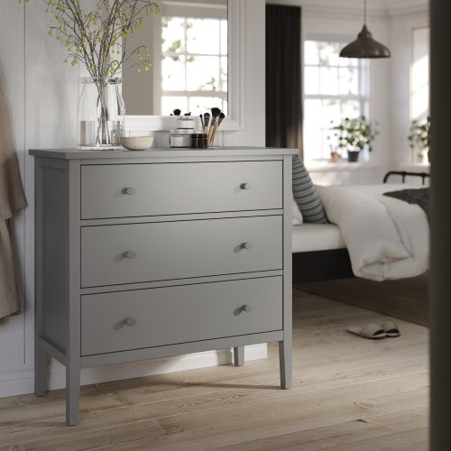 GULLABERG 3-drawer dresser - gray/anchor/unlock function 39x18 7/8x39 3/8 "