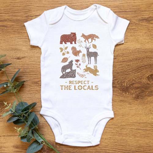 Respect the Locals Wildlife Baby Onesie