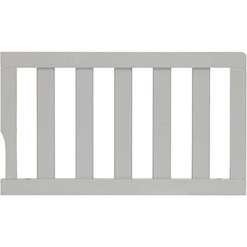 Dream On Me Convertible Crib Toddler Guard Rail in Cool Grey, Converts Cribs to Toddler Beds, Solid Wood Construction
