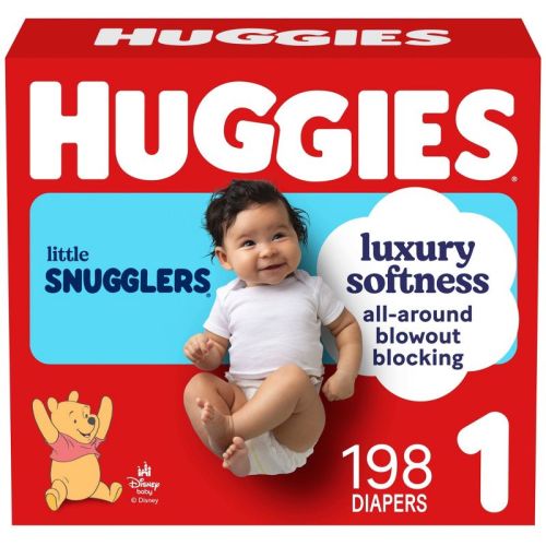 Huggies Little Snugglers Gentle Protection Diapers - Size 1 - 198ct