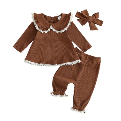 Toddler Baby Girl Clothes Little Girls Fall Outfits Winter 3pcs Pants Set