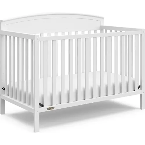 Graco Benton 5-in-1 Convertible Crib (White) – GREENGUARD Gold Certified, Converts from Baby Crib to Toddler Bed, Daybed and Full-Size Bed, Fits Standard Full-Size Crib Mattress