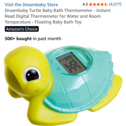 Dreambaby Turtle Baby Bath Thermometer - Instant Read Digital Thermometer for Water and Room Temperature - Floating Baby Bath Toy : Amazon.com.au: Baby