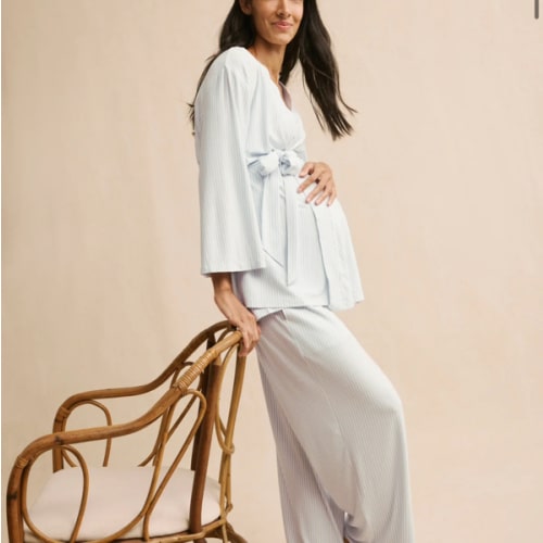 LAKE | Women | DreamModal Pajamas | Fog Maternity Kimono Bundle