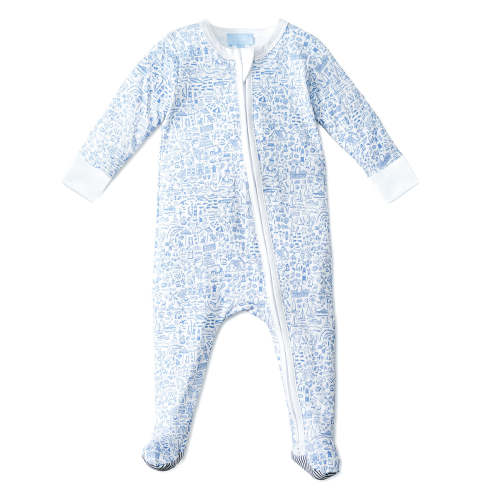 Seaside Zip Baby Onesie