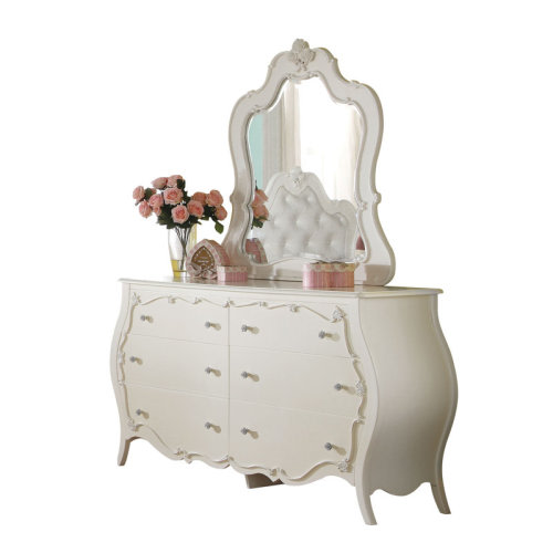 Rosdorf Park Shevlin 4 Drawer Double Dresser with Mirror | Wayfair