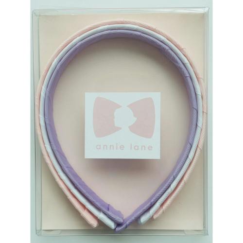 Headbands - Classic Grosgrain - Light Pink, White & Orchid - Set of 3