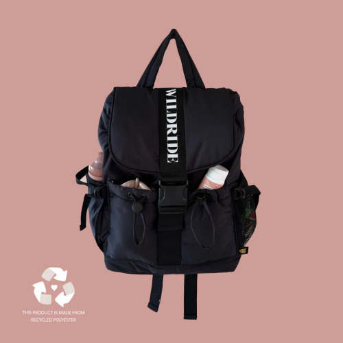 Wildride Backpack - Black | Stylish Nappy Change Bags | Dimples NZ | Black